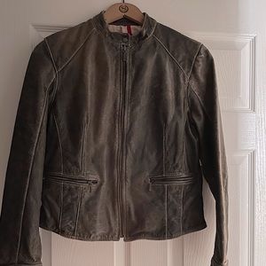Woman’s Leather Moto Jacket